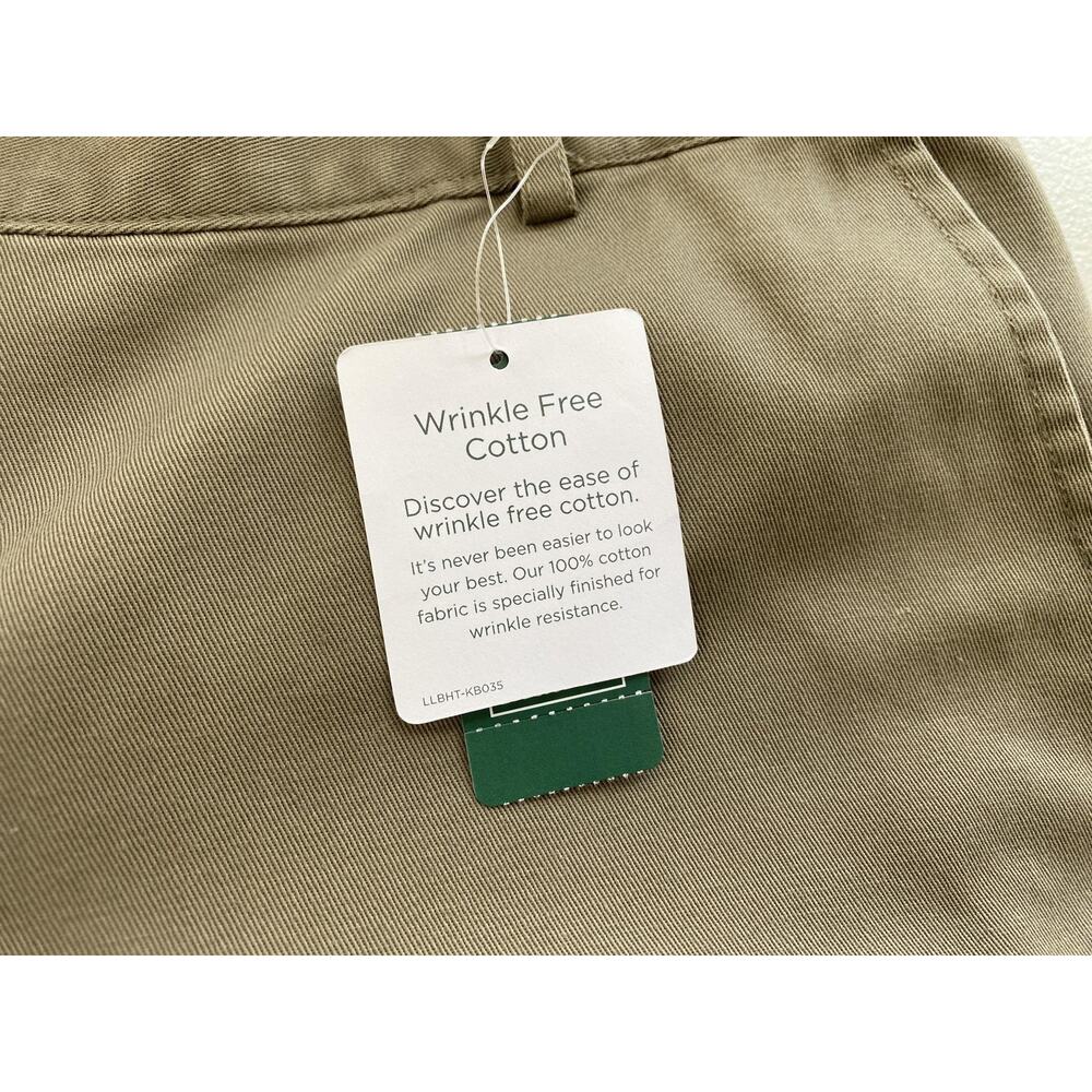 L.L.Bean Pants Womens 12 Medium Tall Brown Classic Fit Chino Wrinkle Free 32x32 - Picture 13 of 16